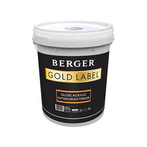 Berger Gold Label Acrylic Interior / Exterior Gloss White 10L